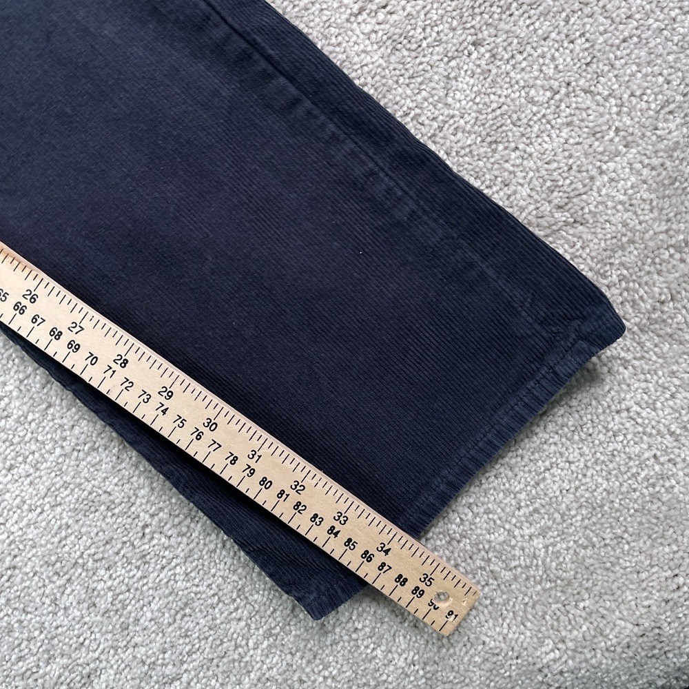 Vintage Polo Ralph Lauren Pants Mens 34x34 Blue Corduroy 650 Straight Cords - Picture 7 of 14
